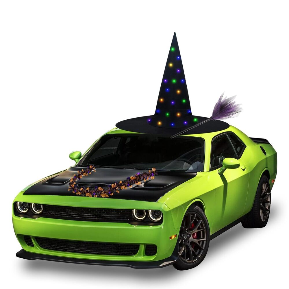 6531 Halloween Witch Cap Car Decoration,47 Inch 2025 Giant Oversized Witch